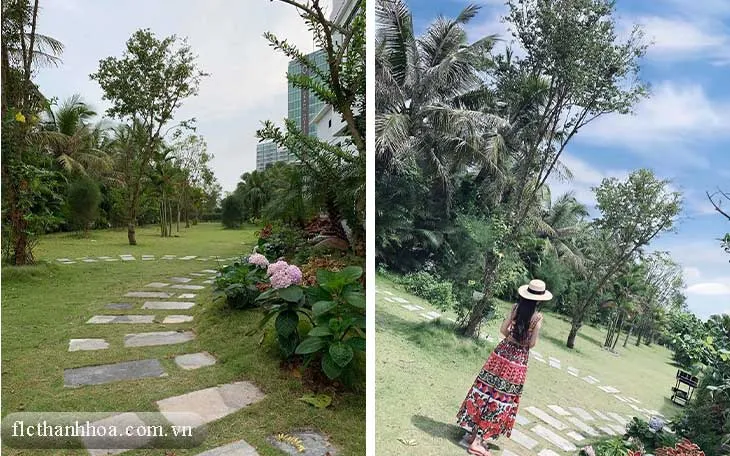 sân vườn lena villa rộng rãi